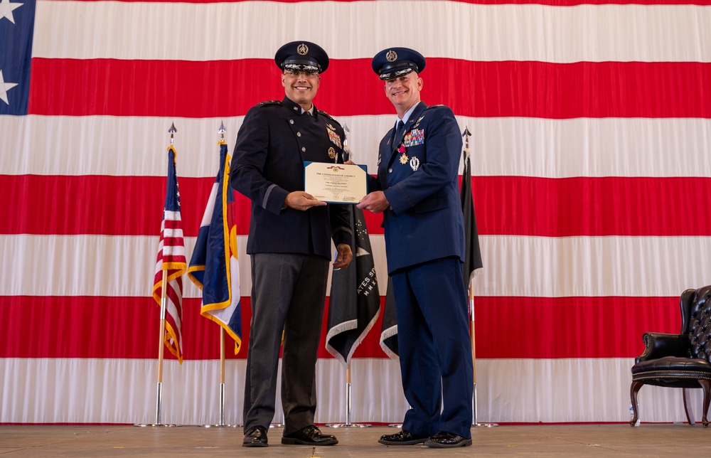 Space Base Delta 1 holds change of command