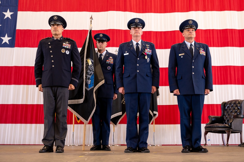 Space Base Delta 1 holds change of command