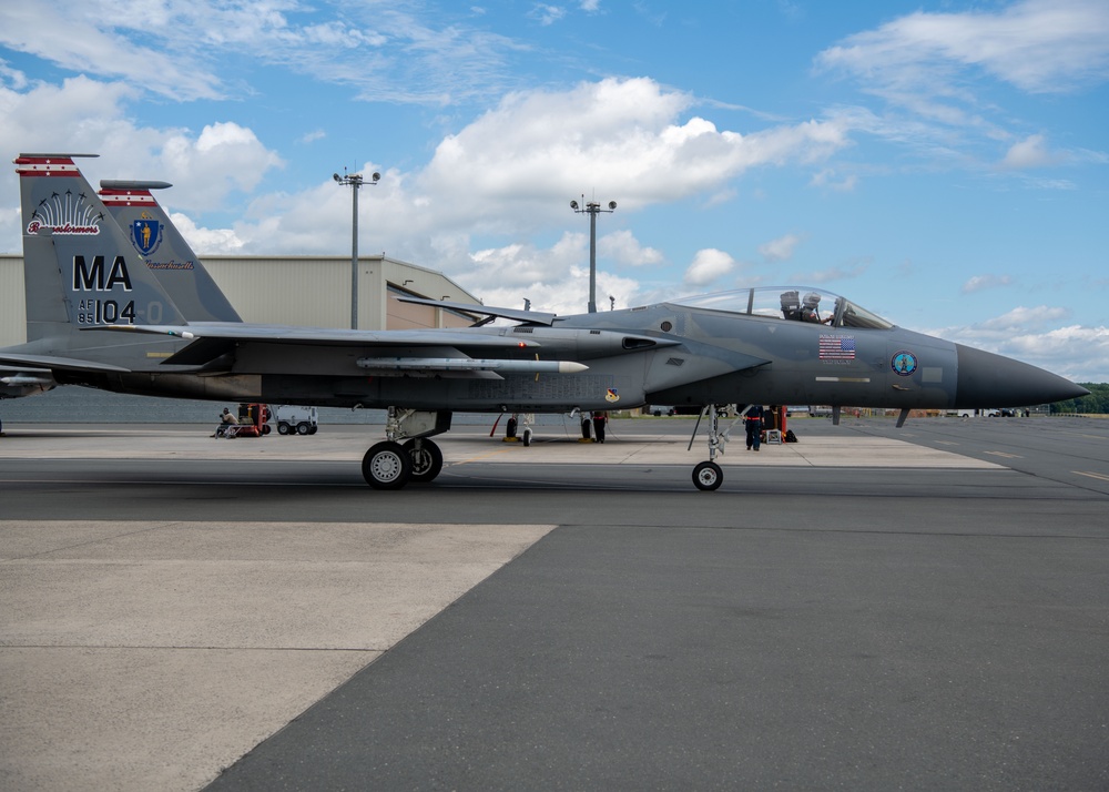 Two 104th Fighter Wing pilots fly fini-flight