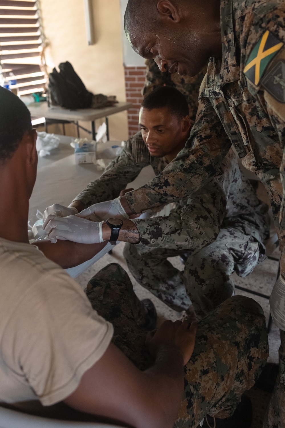 Sailors visit Jamaica Defence Forces Up Park Camp Medical Clinic