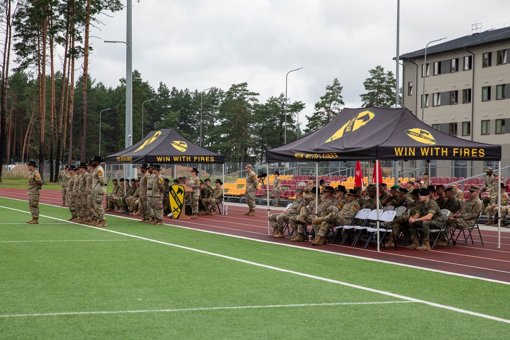 1st Cavalry Division conducts Division Artillery Change of Command Ceremony in Latvia