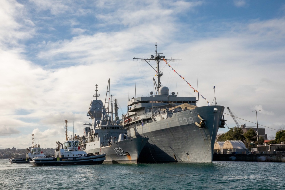 HMAS Warramunga Moors Alongside ESL in Sydney