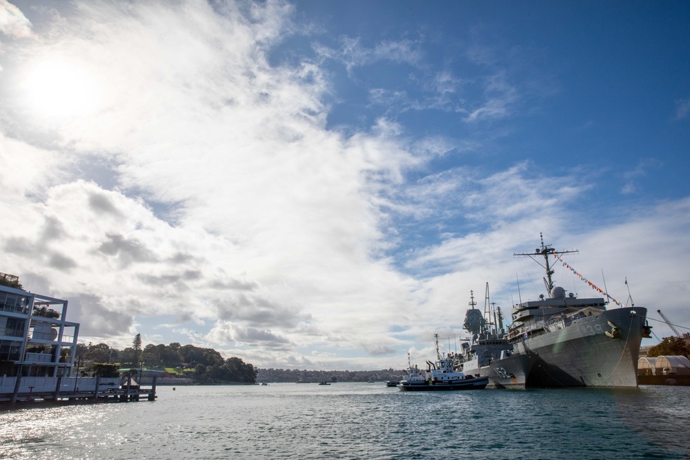 HMAS Warramunga Moors Alongside ESL in Sydney