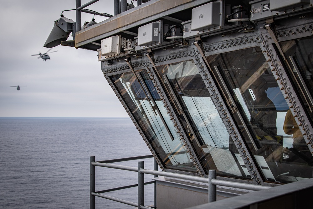 Sailors Observe Flight Operations