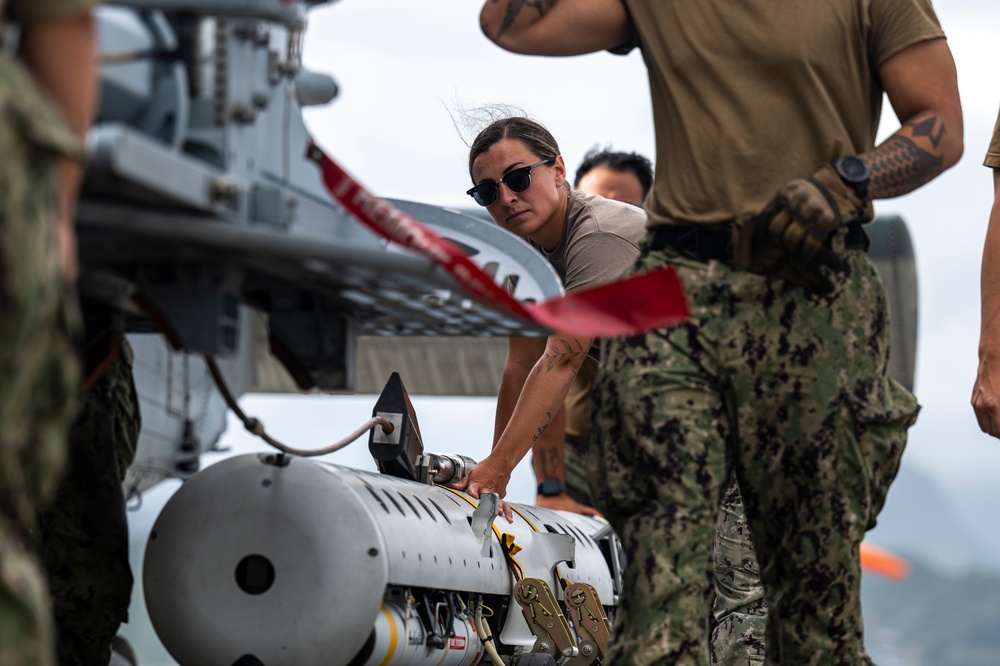 Airborne Mine Neutralization System Loaded on MH-60 Seahawk