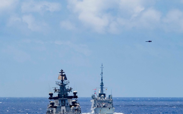 RIMPAC 2024:  Partners sail together in the Pacific Ocean
