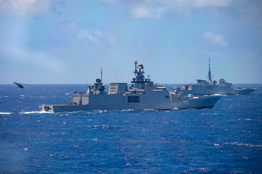 DVIDS Images RIMPAC 2024 participants sail together in the Pacific