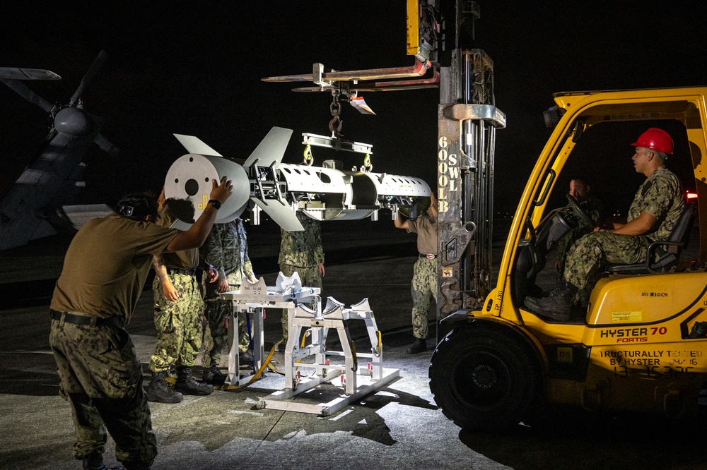 Airborne Mine Neutralization System Loaded on MH-60 Seahawk