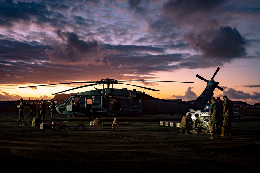 Airborne Mine Neutralization System Loaded on MH-60 Seahawk