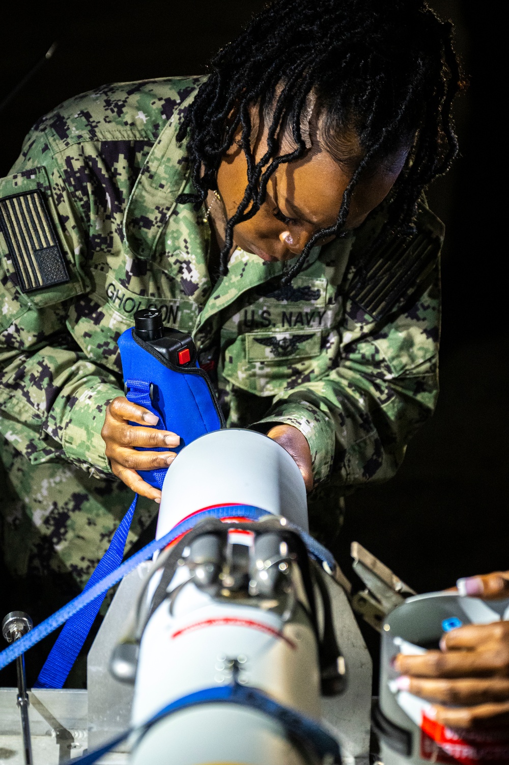 Airborne Mine Neutralization System Loaded on MH-60 Seahawk