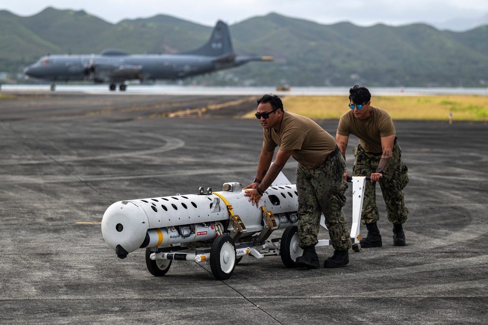 Airborne Mine Neutralization System Loaded on MH-60 Seahawk