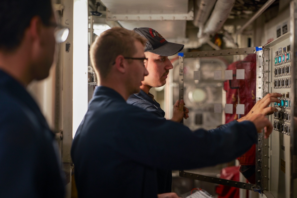 USS William P. Lawrence conducts general quarters drill during RIMPAC 2024