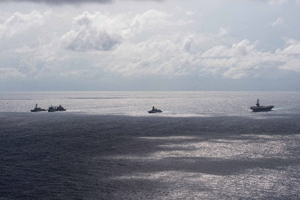 DVIDS – News – Theodore Roosevelt Carrier Strike Group conducts joint maritime activities with the Indian Armed Forces