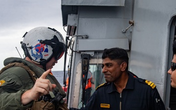 CSG-9 Conducts Joint Maritime Activity with Indian Navy
