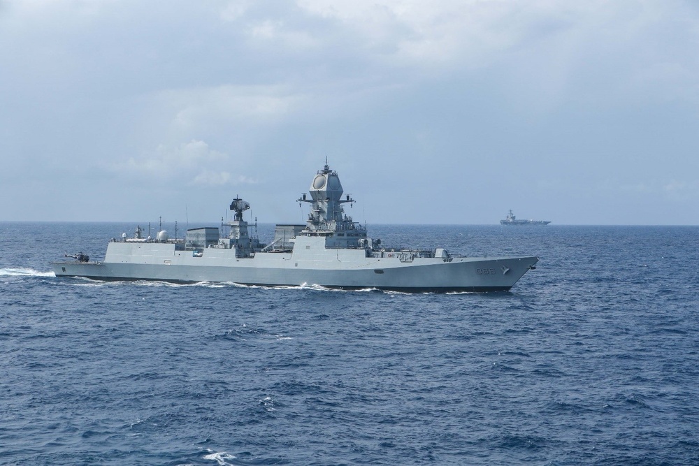 CSG-9 Conducts Joint Maritime Activity with Indian Navy