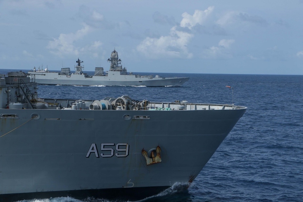 CSG-9 Conducts Joint Maritime Activity with Indian Navy