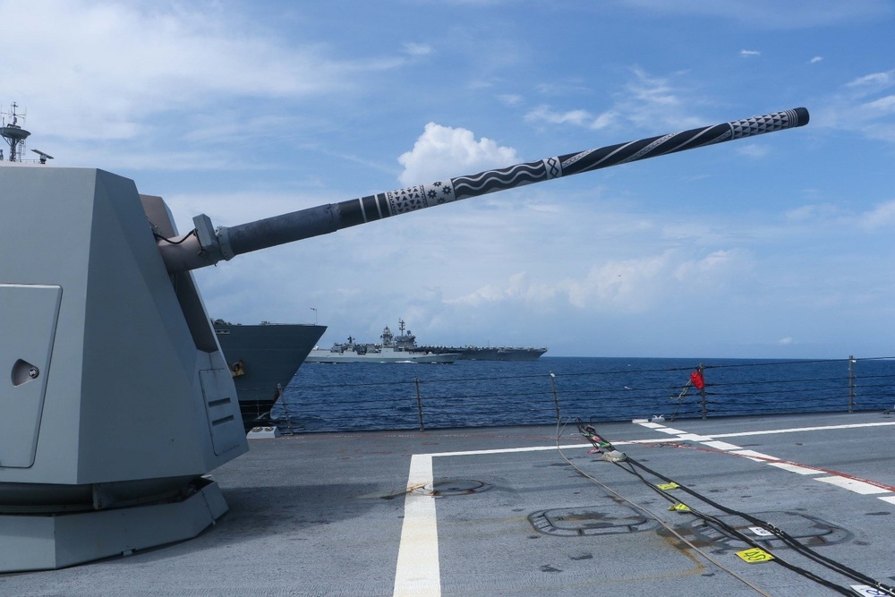 CSG-9 Conducts Joint Maritime Activity with Indian Navy