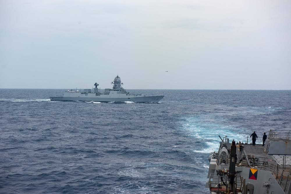 CSG-9 Conducts Joint Maritime Activity with Indian Navy