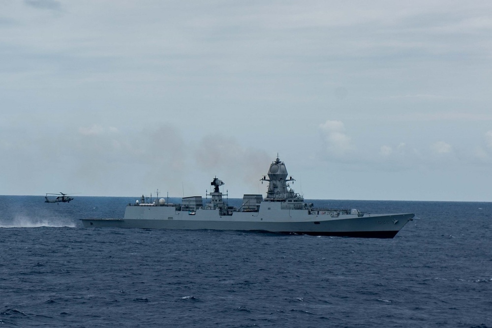 CSG-9 Conducts Joint Maritime Activity with Indian Navy