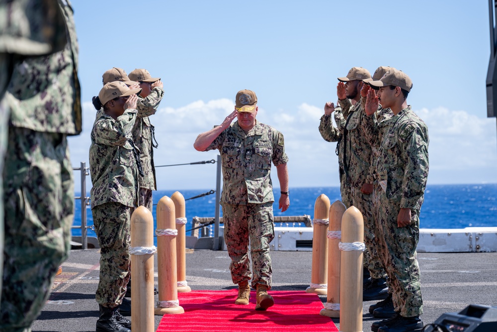 USS Somerset holds change of command at sea