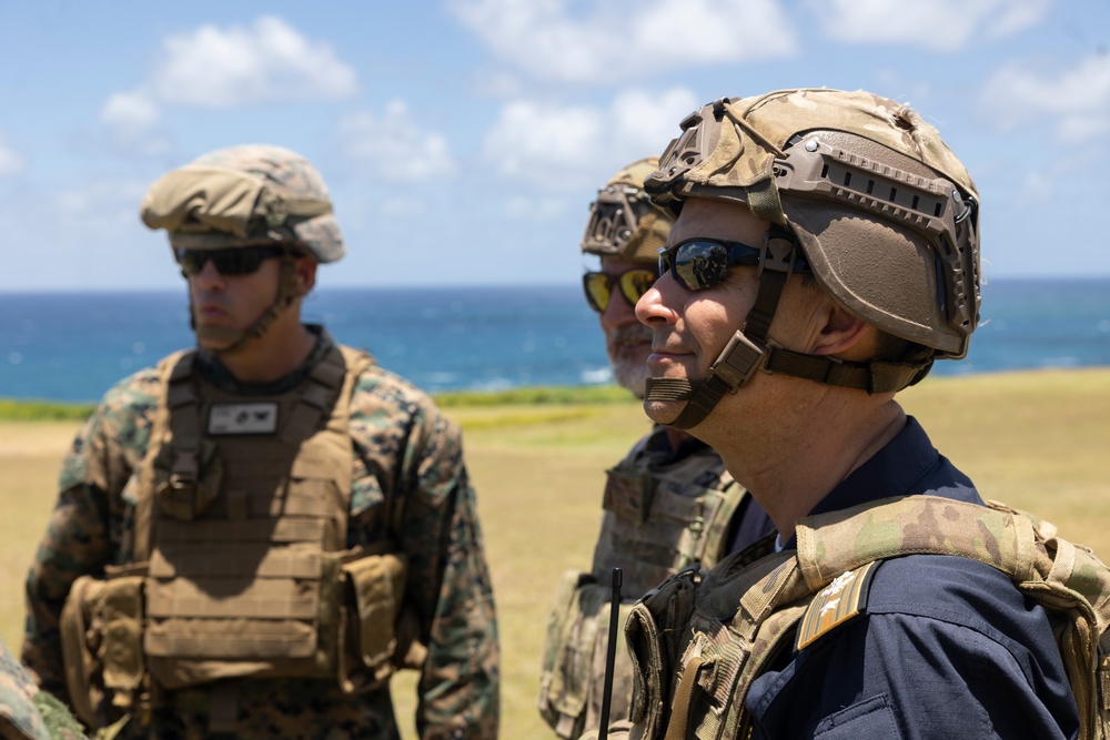 Chilean Cmdre. Guerrero visits Marine Corps base during fire team training at RIMPAC 2024