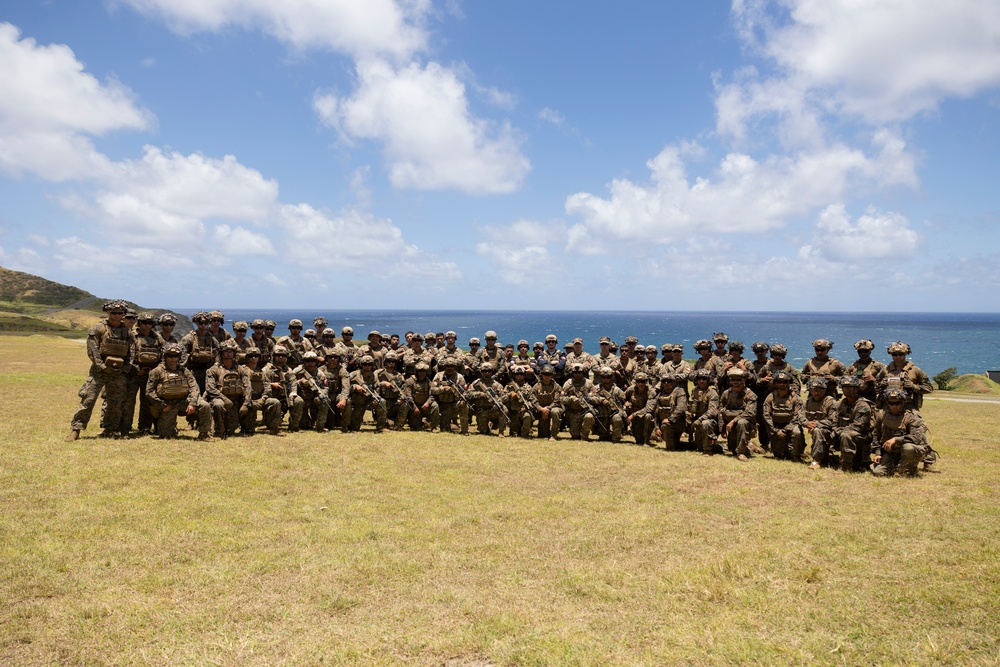US Marines and partners conduct fire team maneuvers during RIMPAC 2024