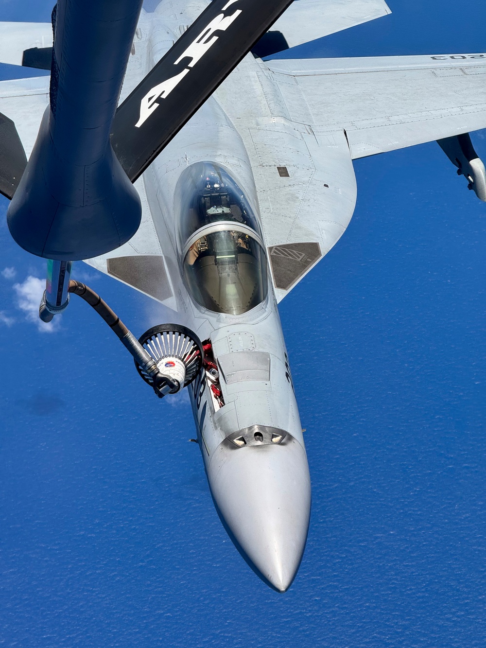 F/A-18F Super Hornet refuels during RIMPAC 2024