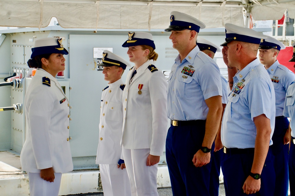 New commanding officer at the helm of USCGC Frederick Hatch