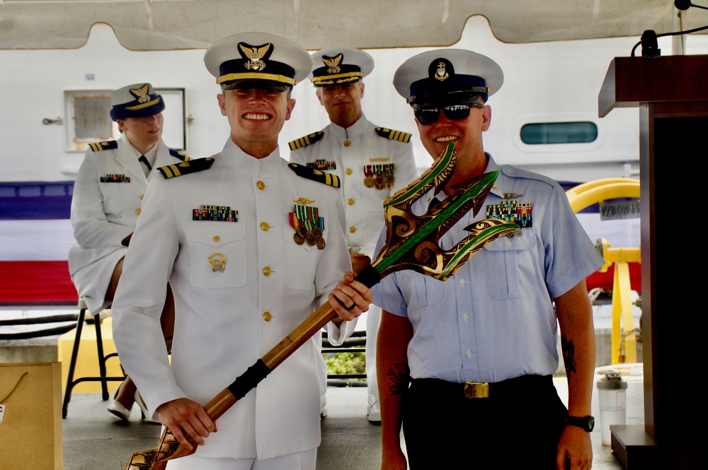 New commanding officer at the helm of USCGC Frederick Hatch