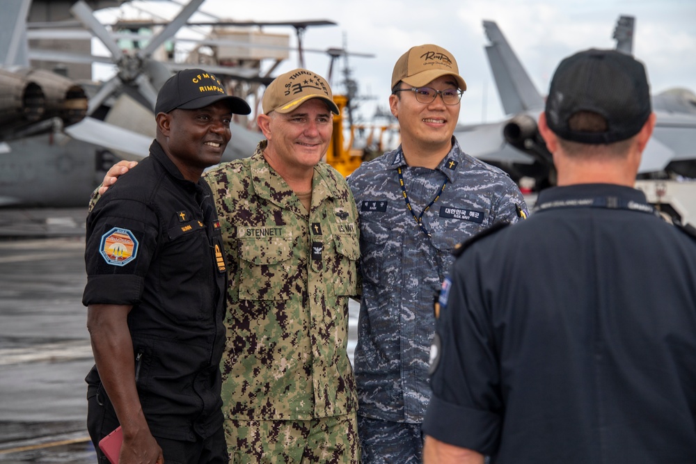 USS Carl Vinson hosts multinational chaplains during RIMPAC 2024.