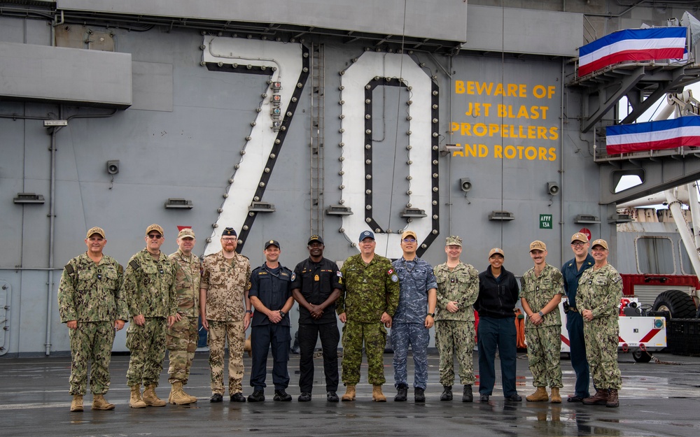 Partners and Allies tour USS Carl Vinson (CVN 70) during RIMPAC 2024