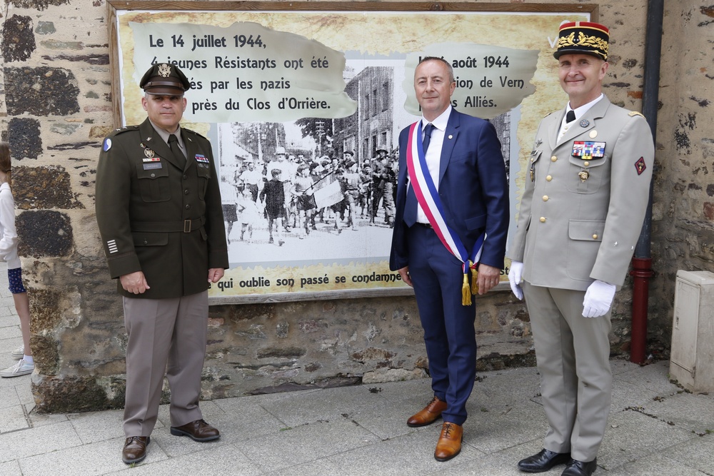 29th Infantry Division Soldiers Commemorate the Liberation of Vern-sur-Seiche