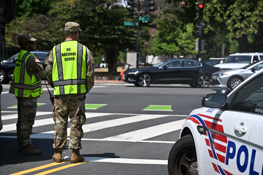 National Guard supports traffic control during NATO 75th Anniversary Summit