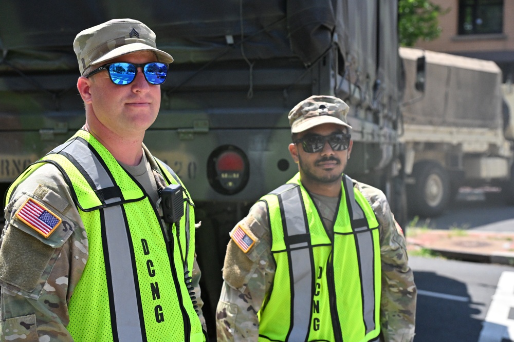 National Guard supports traffic control during NATO 75th Anniversary Summit