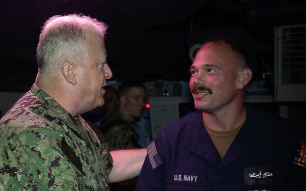 CNO, MCPON Visit USS Gravely