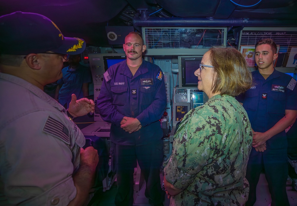 CNO, MCPON Visit USS Gravely