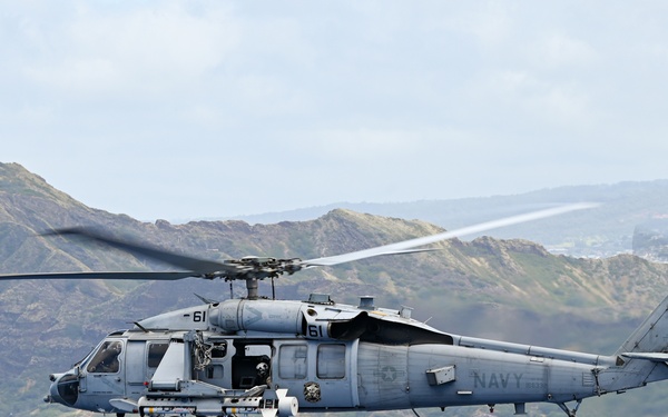 Airborne Mine Neutralization System deployed from MH-60 Seahawk