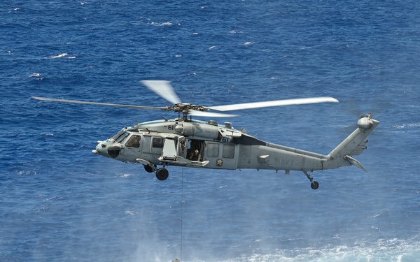 Airborne Mine Neutralization System deployed from MH-60 Seahawk