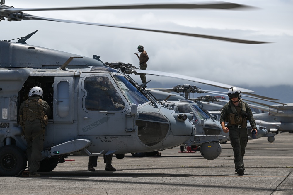 Airborne Mine Neutralization System deployed from MH-60 Seahawk