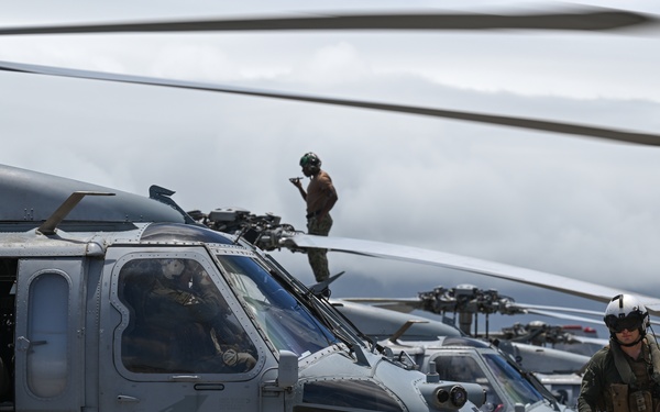 Airborne Mine Neutralization System deployed from MH-60 Seahawk