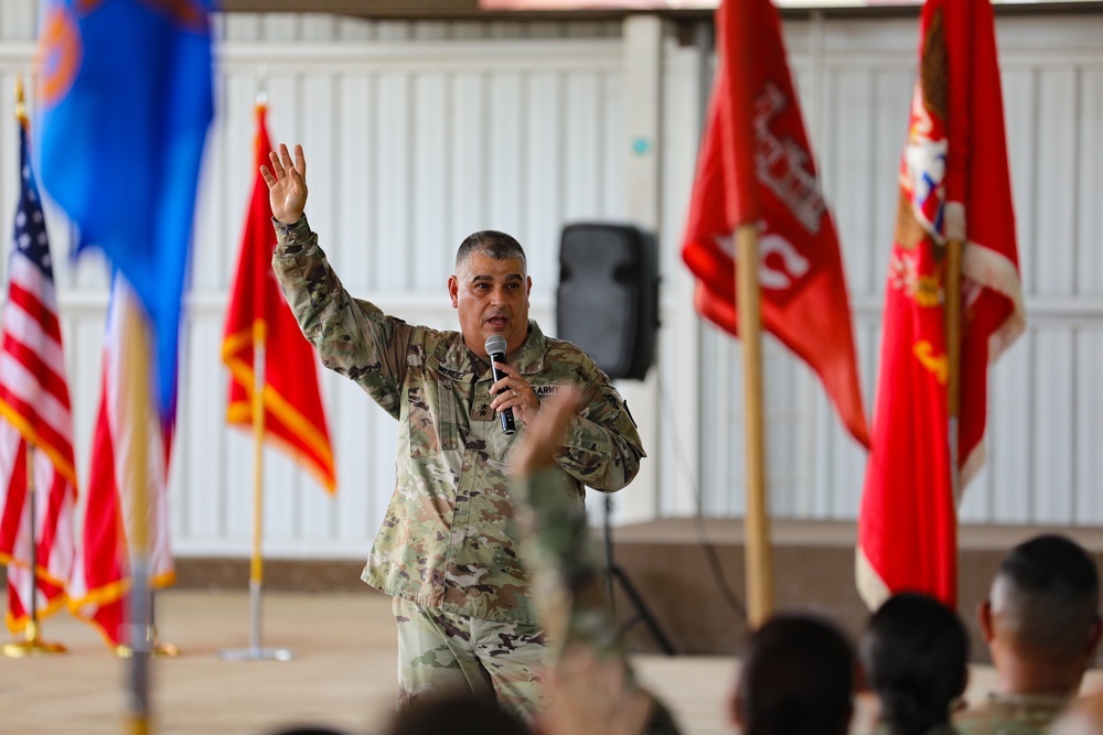 Maj. Gen. Miguel Mendez gives speech