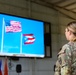 Soldier Stands at attention during national anthem