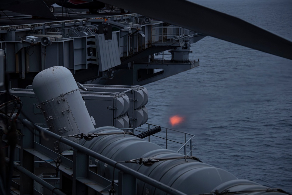 Abraham Lincoln conducts a live fire exercise