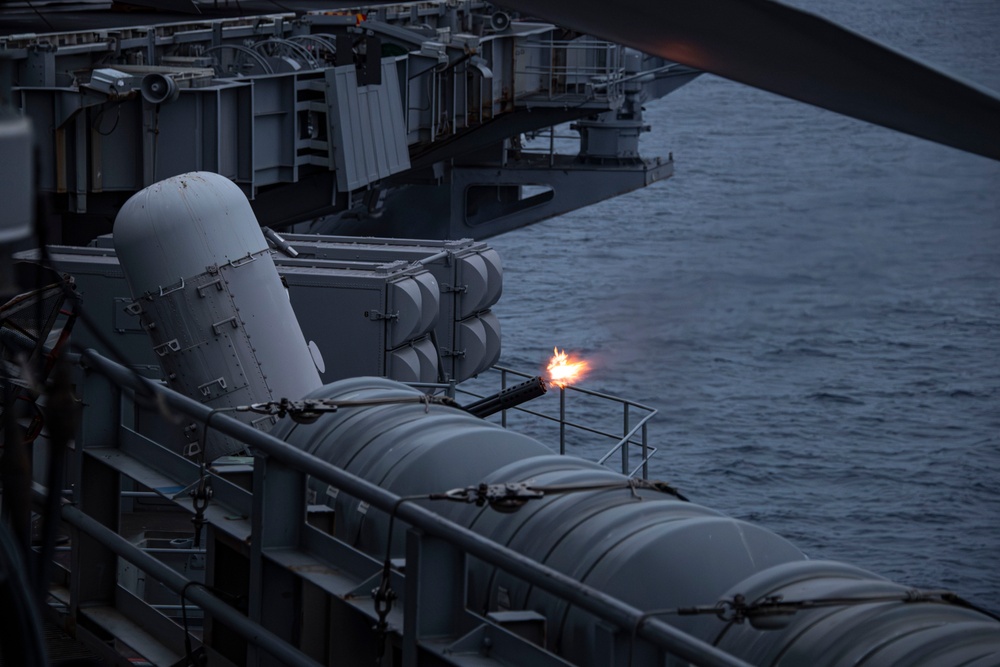 Abraham Lincoln conducts a live fire exercise