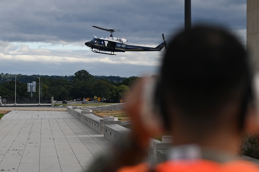 French air and space force officials visit Pentagon