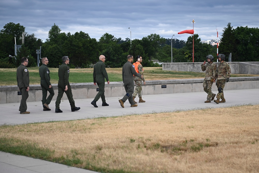 French air and space force officials visit Pentagon