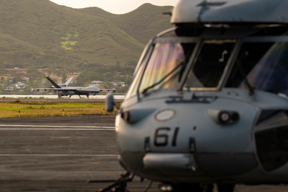 Marine MQ-9A taxi for RIMPAC