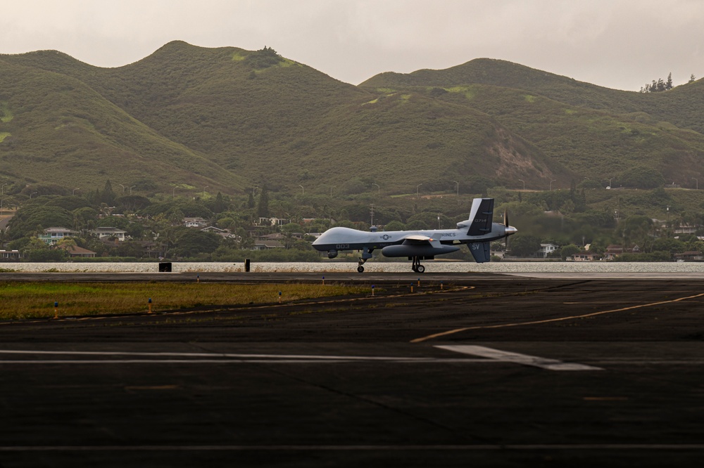 Marine MQ-9A taxi for RIMPAC