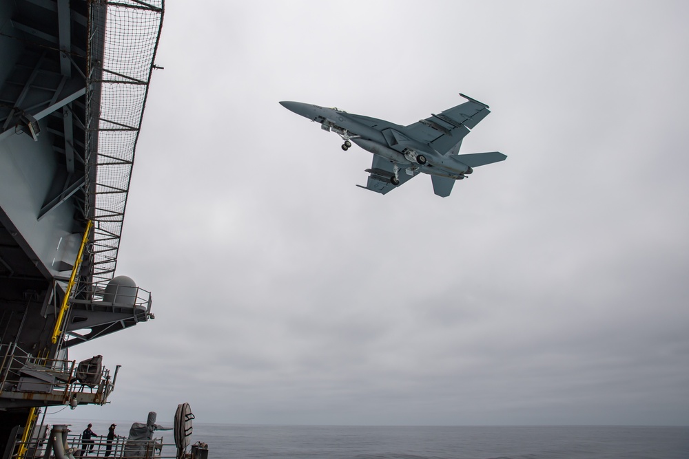 Nimitz Sailors Observe Flight Operations