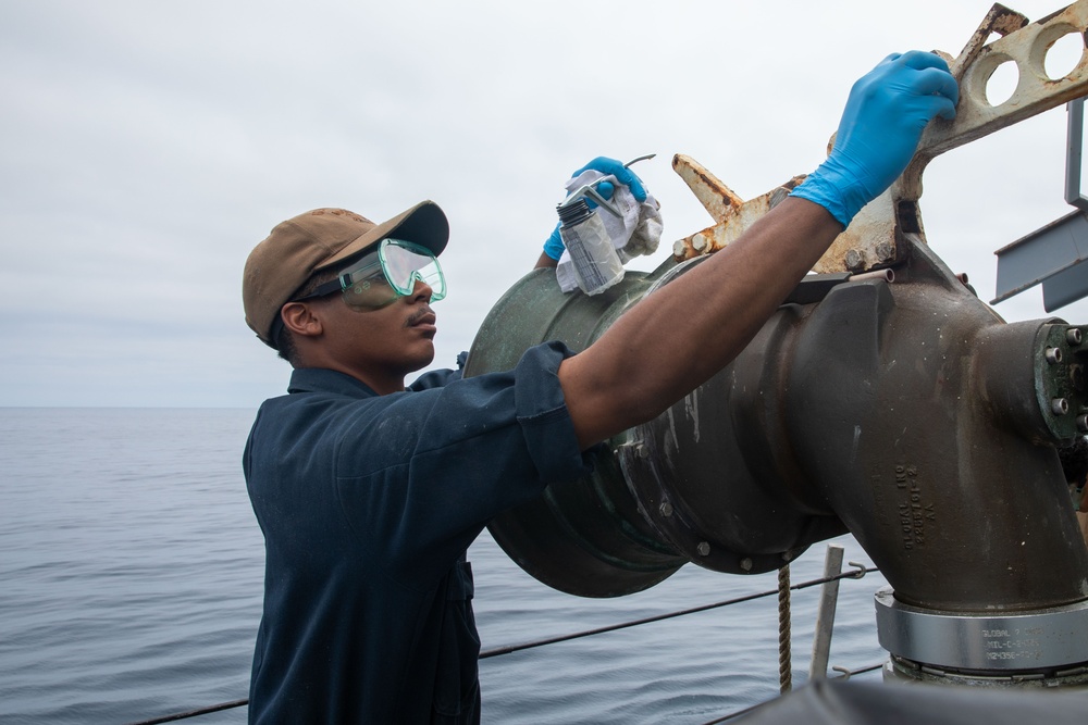 Sailor conducts maintenance aboard O’Kane